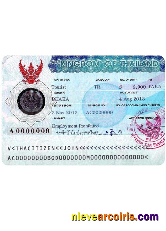 THAILAND visa